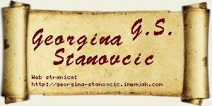 Georgina Stanovčić vizit kartica